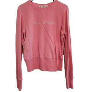 Y2K‎ Tommy Hilfiger Womens Sweater Peach Pullover Long Sleeve M